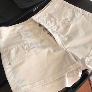 Gently worn white Refuge high waisted shorts